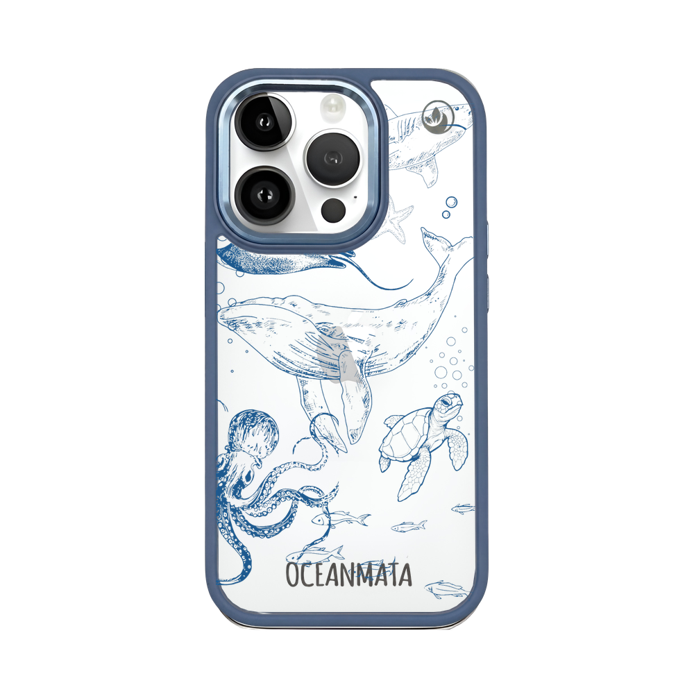 iPhone 14 pro max case - whale blue - "WhaleLife" sustainable