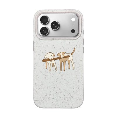 iPhone 17 Pro Max Case - Dogs White - "Woof" - Sustainable