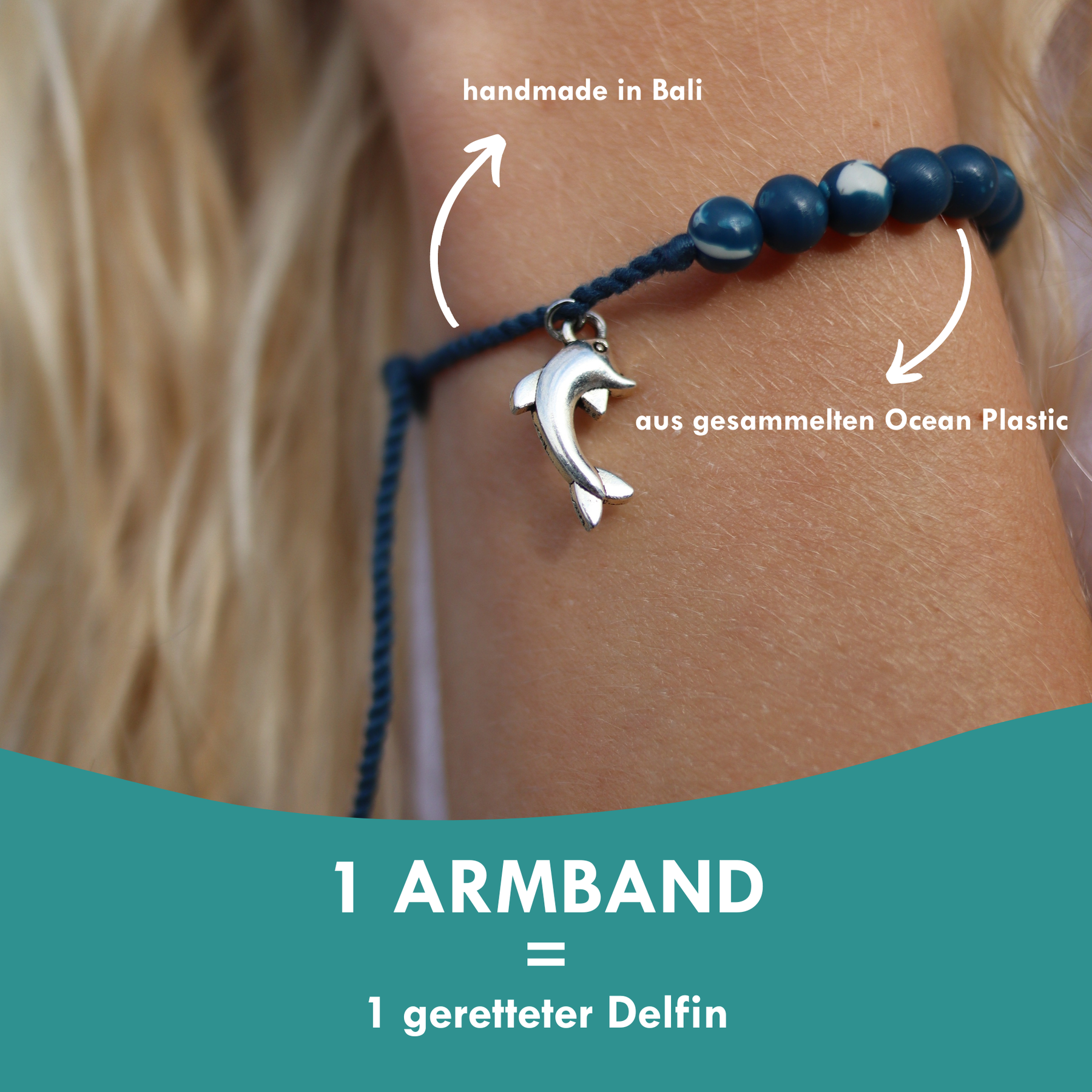 Blue bracelet "DOLPHIN"