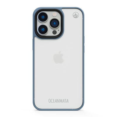 iPhone 14 pro case - transparent ocean blue - sustainable