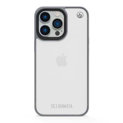 iPhone 14 pro case - transparent grey - sustainable