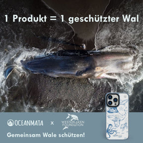iPhone 12 pro max case - whale blue - "WhaleLife" - sustainable 