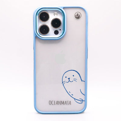 iPhone 15 pro case - seal blue - "Robby" - sustainable