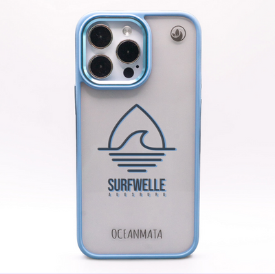iPhone 14 Pro Case - Surf Wave Blue - "Surfwelle Augsburg" - sustainable