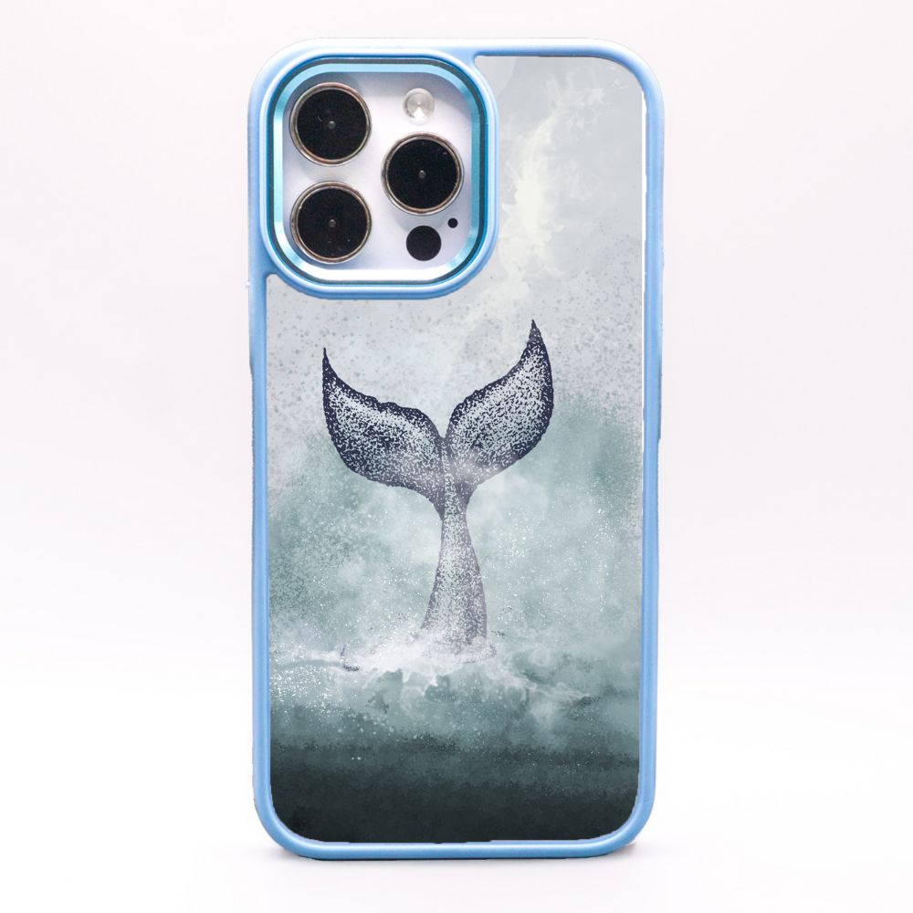 iPhone 14 pro case - dolphin blue - "Dolphin" - sustainable