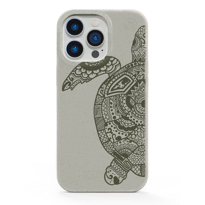 iPhone 17 pro max case - beige - "GREEN TURTLE" - sustainable