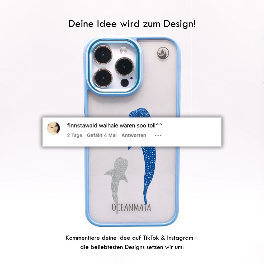 iPhone 13 pro max Hülle - Walhai blau - "Walhai" - nachhaltig