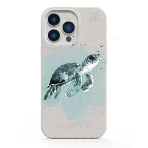 iPhone 15 Hülle - Schildkröte grün - "Baby Turtle" - nachhaltig