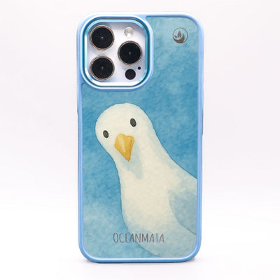 iPhone 15 pro case - Seagull blue - "Seagull" - sustainable