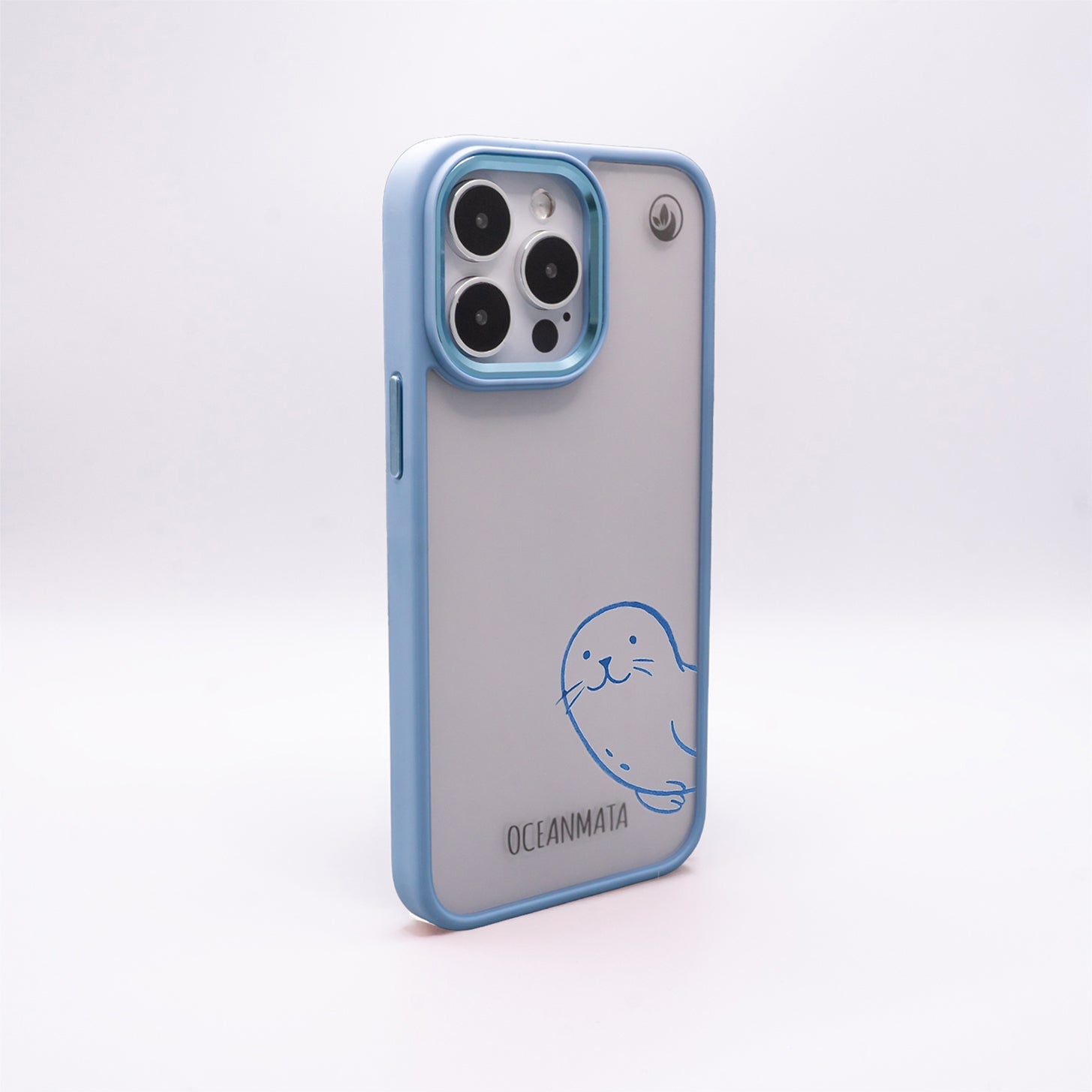 iPhone 16 pro max case - seal blue - "Robby" - sustainable