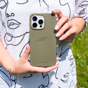 iPhone 15 pro case - green - "TURTLE" - sustainable