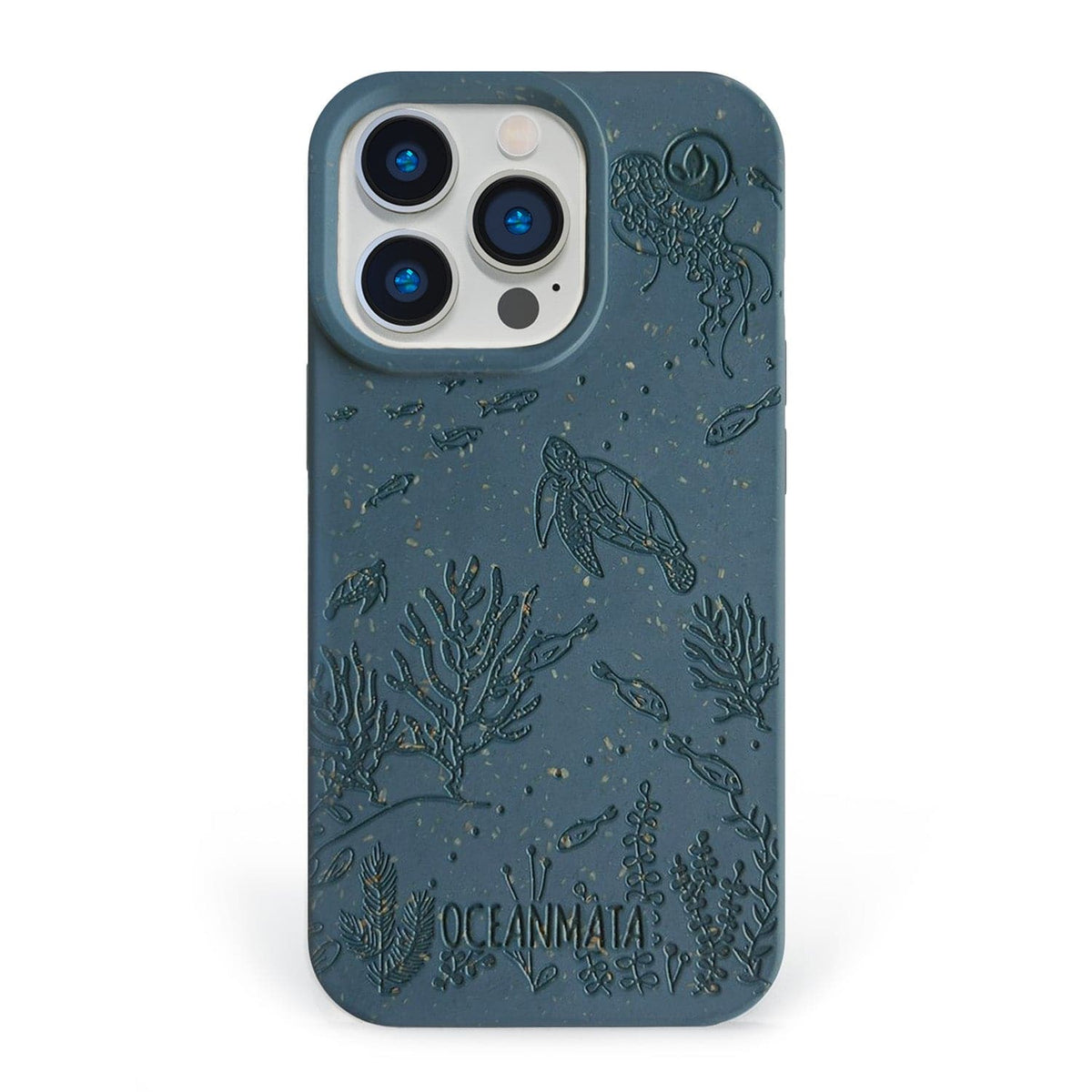 iPhone 14 pro case 'TURTLE Family' - blue - sustainable