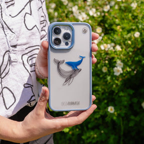 iPhone 16 pro max case - whale blue - "BlueWhale" - sustainable