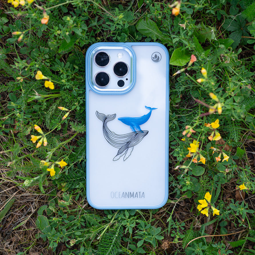 iPhone 15 pro max case - whale blue - "BlueWhale" - sustainable