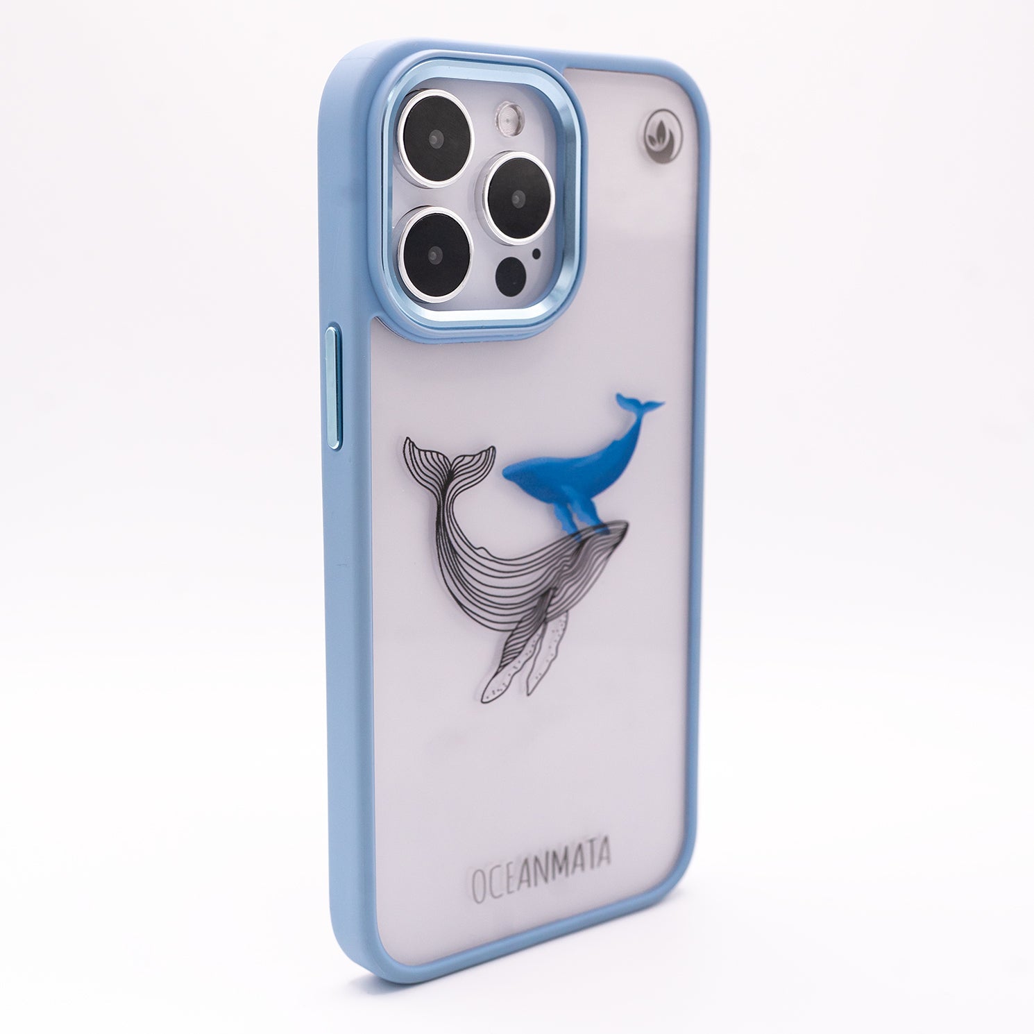 iPhone 16 pro max case - whale blue - "BlueWhale" - sustainable