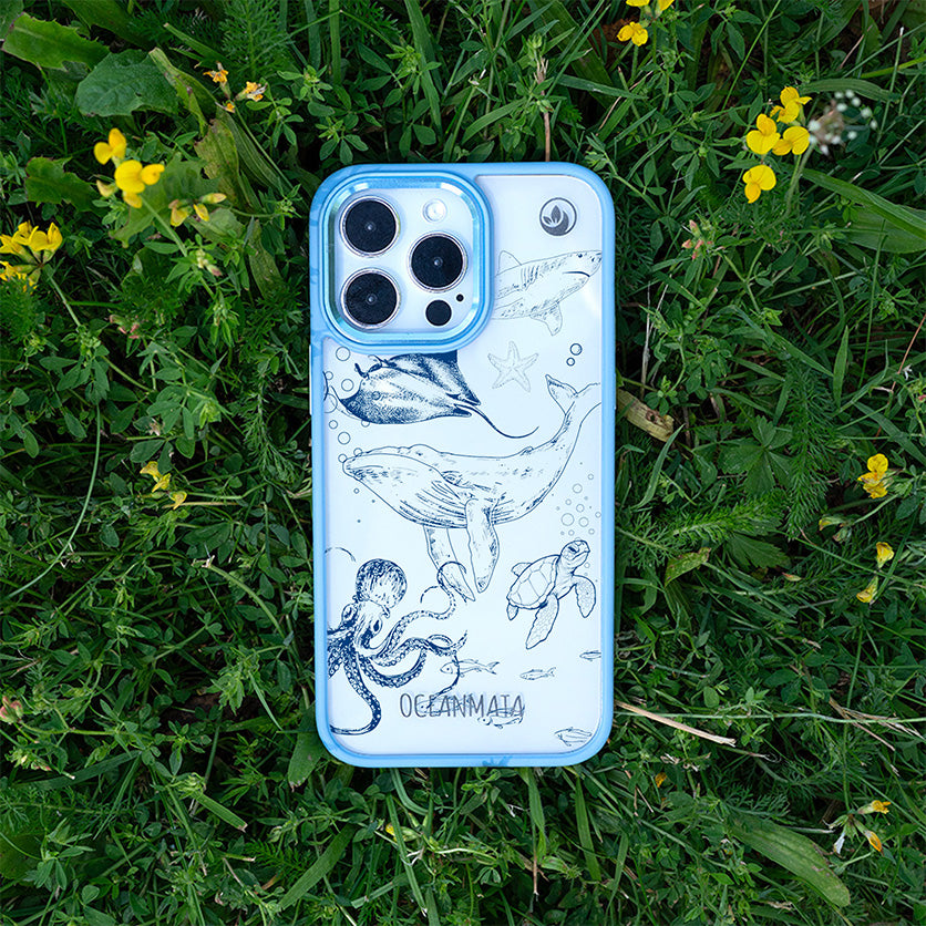 iPhone 12 pro max case - whale blue - "WhaleLife" - sustainable 