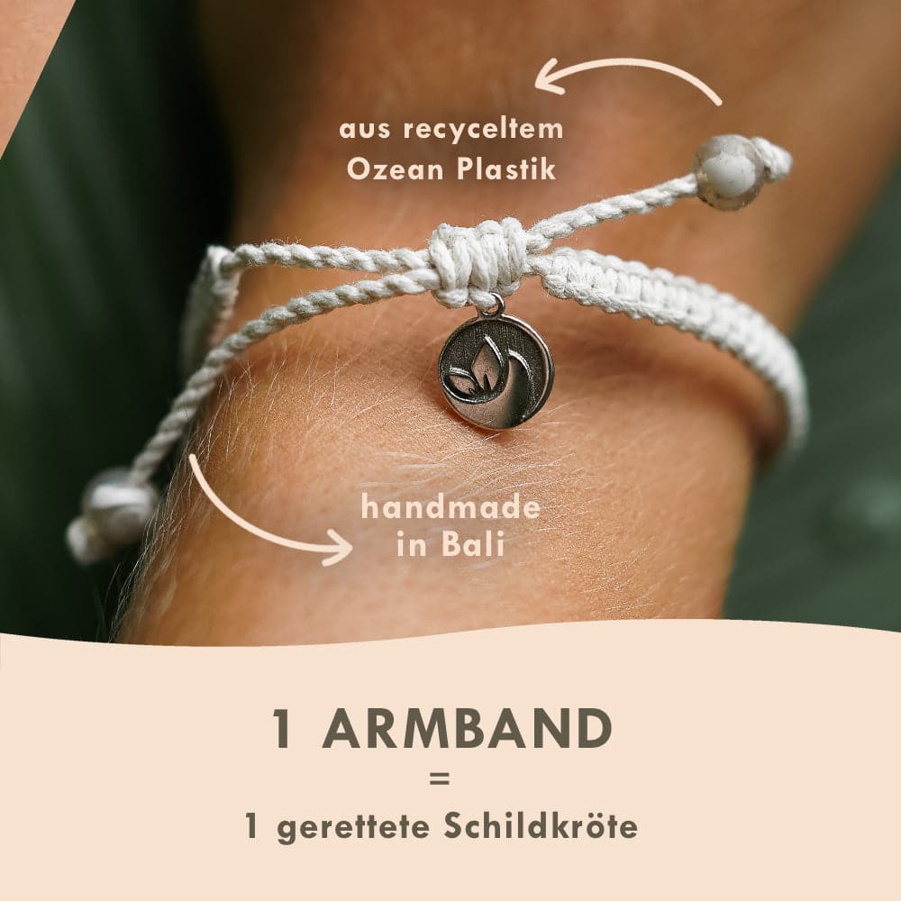 Bracelet white "TURTLE"