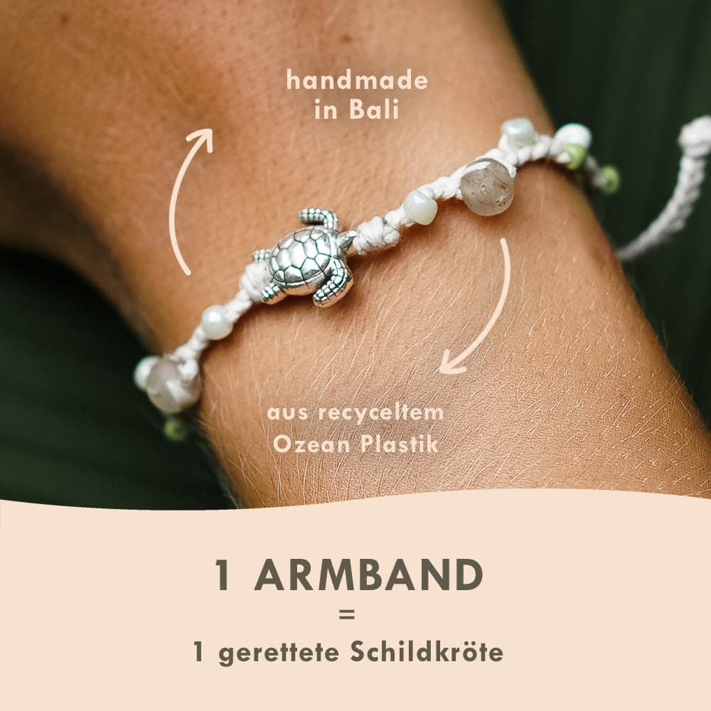 Bracelet white "TURTLE"