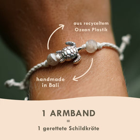 Bracelet white "TURTLE"