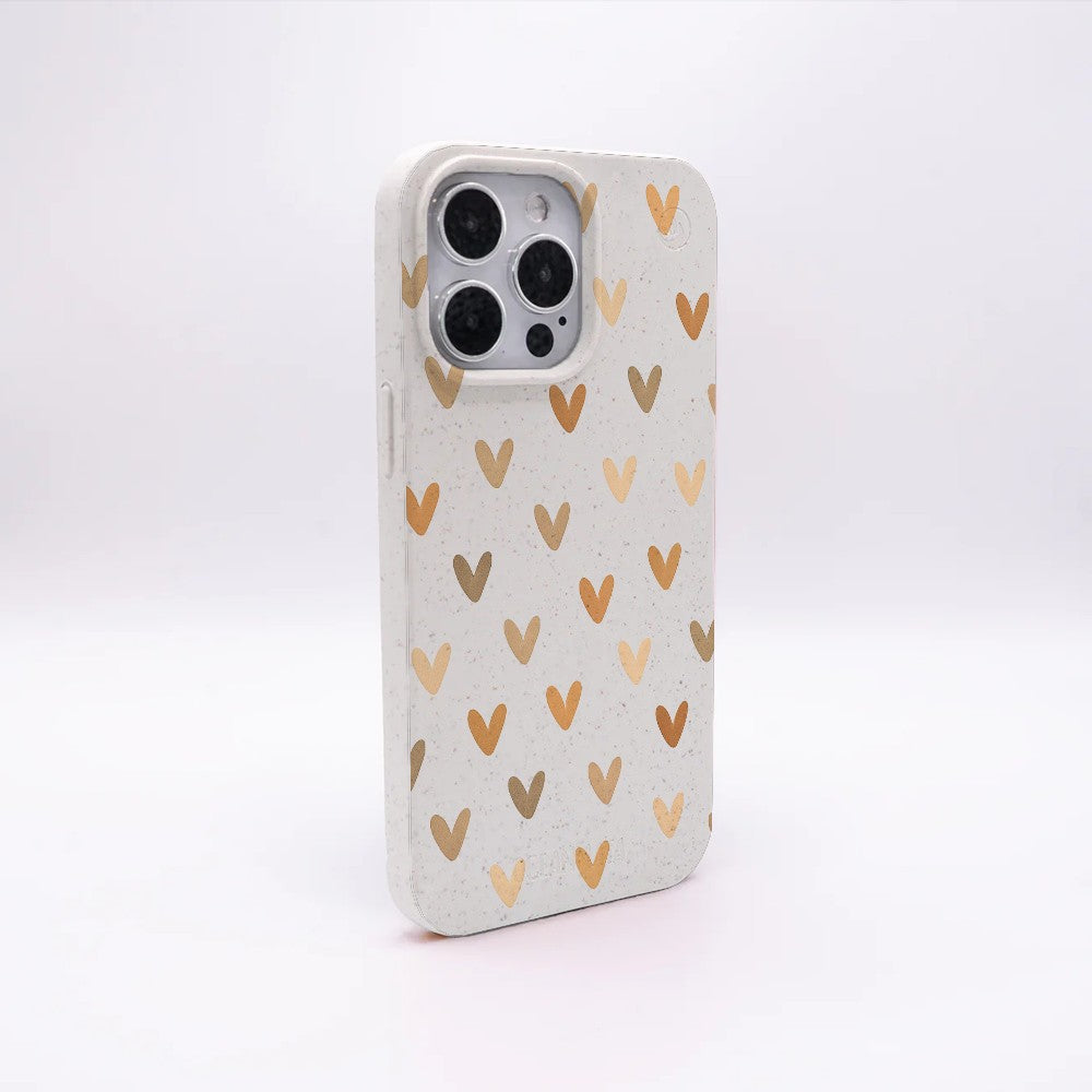iPhone 12 mini Case - White Heart - "AutumnLove" - Sustainable