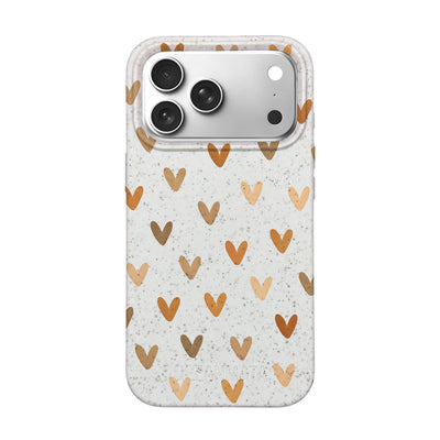 iPhone 17 Pro Max Case - Heart White - "AutumnLove" - Sustainable