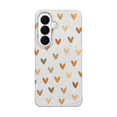 Samsung S26 Case - Heart White - "AutumnLove" - sustainable