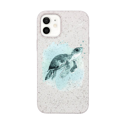 iPhone 12 mini Case - Green Turtle - "Baby Turtle" - sustainable