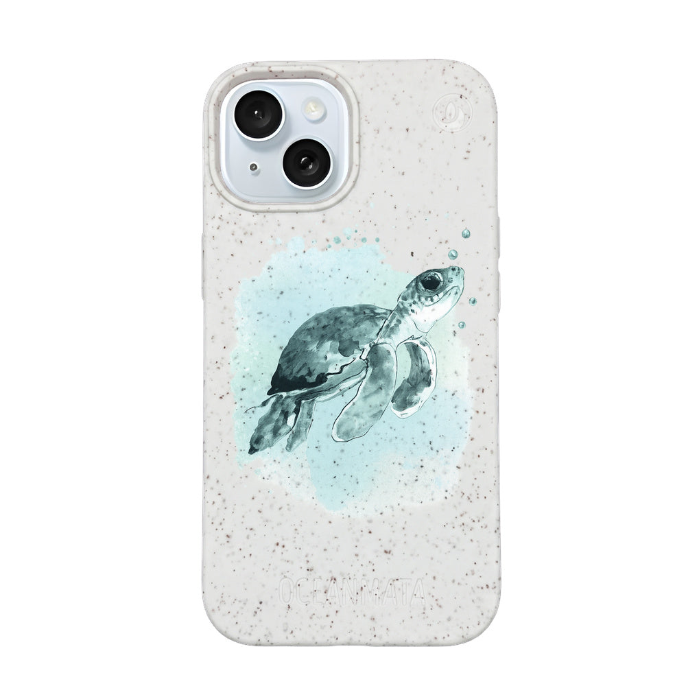 iPhone 15 Case - Turtle Green - "Baby Turtle" - sustainable