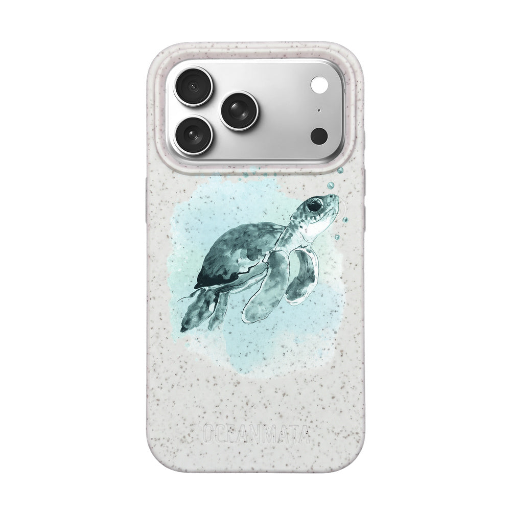 iPhone 17 Pro Case - Turtle Green - "Baby Turtle" - Sustainable