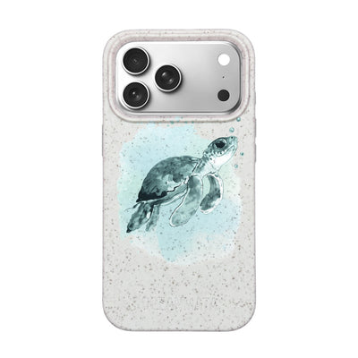 iPhone 17 Pro Max Case - Turtle Green - "Baby Turtle" - sustainable