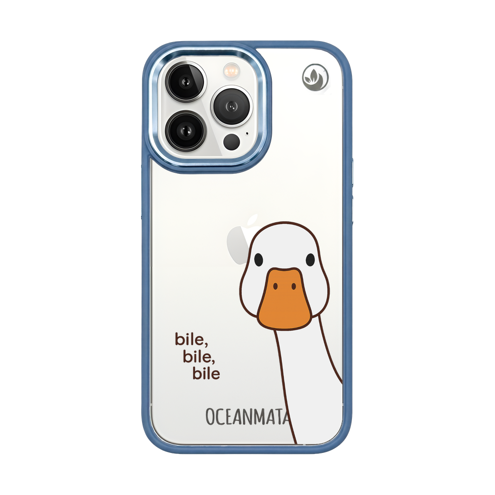 iPhone 13 pro max case - white duck - "Bile Bile Bile" - sustainable