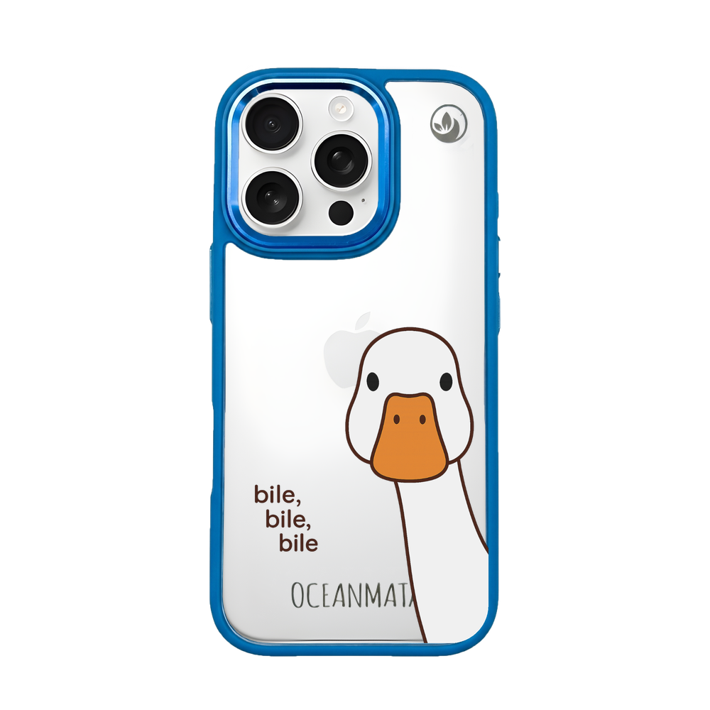 iPhone 16 pro case - Duck white - "Bile Bile Bile" - sustainable