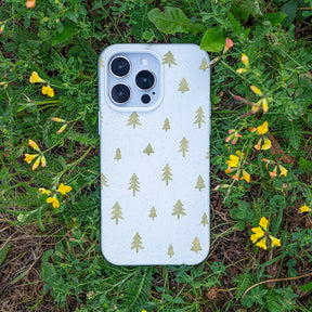 iPhone 12 pro / iPhone 12 Hülle - Winter weiß - "Winterwald" - nachhaltig