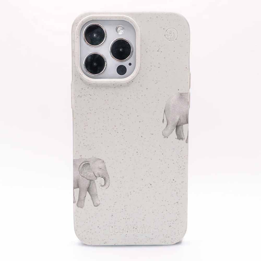 iPhone SE/7/8 Hülle - Elefant weiß - "Ele-Fant" - nachhaltig