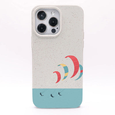 iPhone 14 Pro Case - Kite white - "Kitesurf" - sustainable