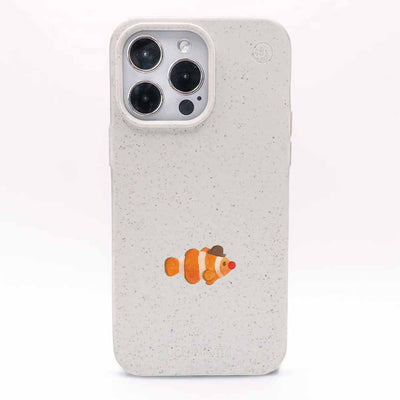 iPhone 15 Case - Clownfish White - "Mr. Clown-Fish" - sustainable