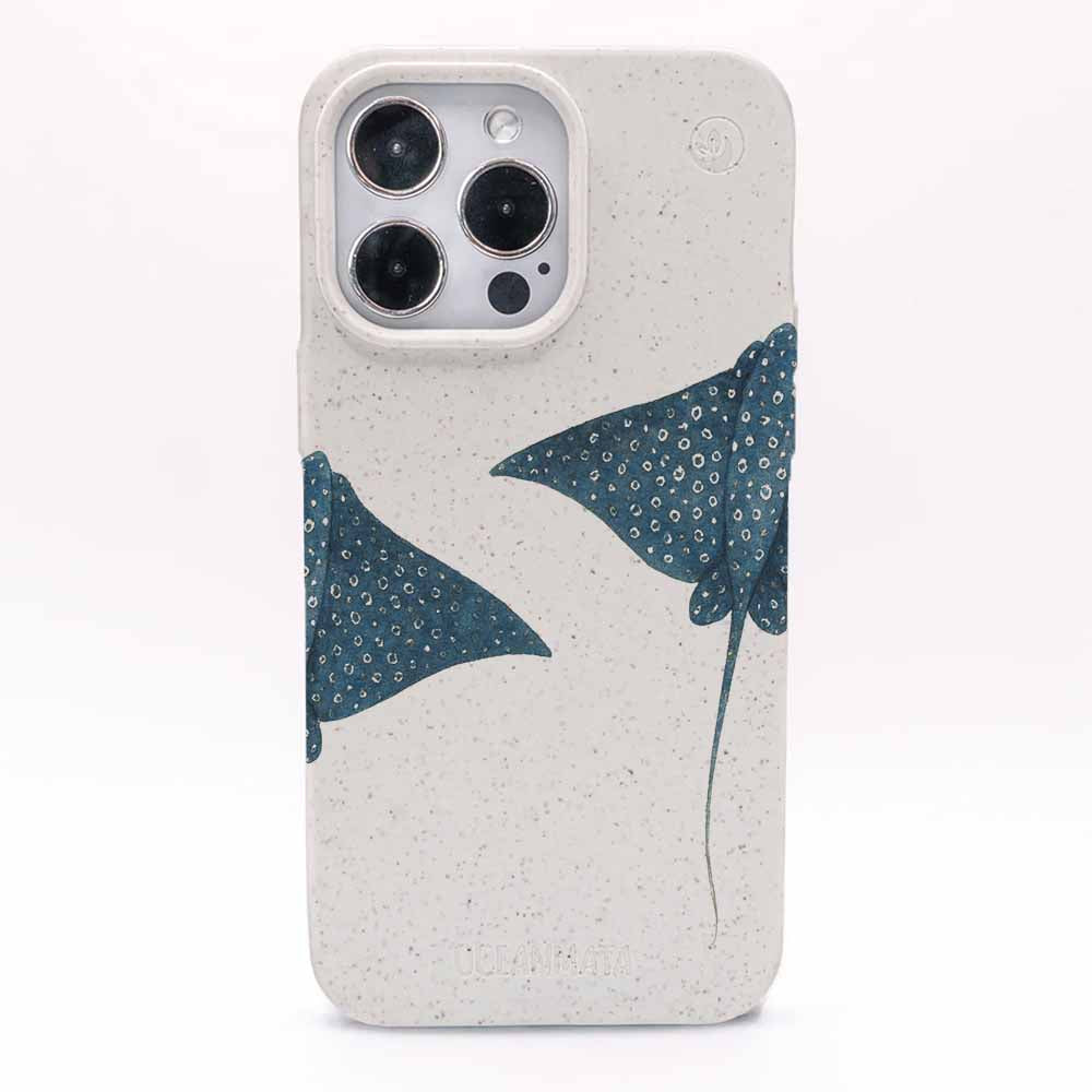 iPhone 15 pro Hülle - Ray weiß - "RayDance" - nachhaltig