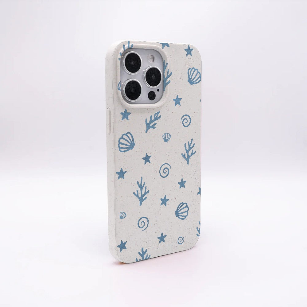 iPhone 17 Pro Max Case - Coral White - "BlueCoralLife" - Sustainable
