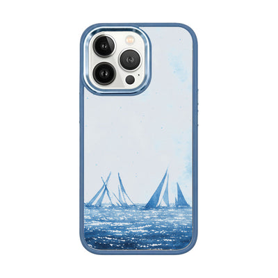 iPhone 13 Pro Max Case - Sailing Blue - "BlueHorizon" - Sustainable