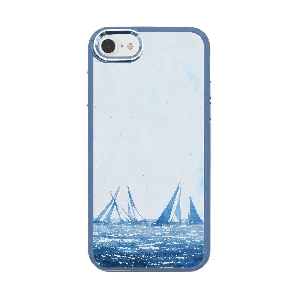 iPhone SE/7/8 Hülle - segeln blau - "BlueHorizon" - nachhaltig