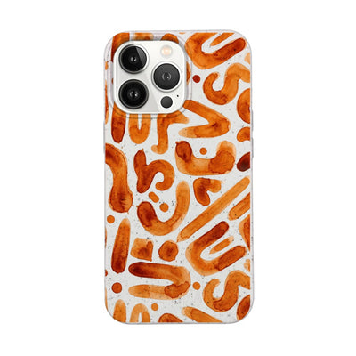 iPhone 13 pro max Hülle - orange - "buchstabensuppe" - nachhaltig