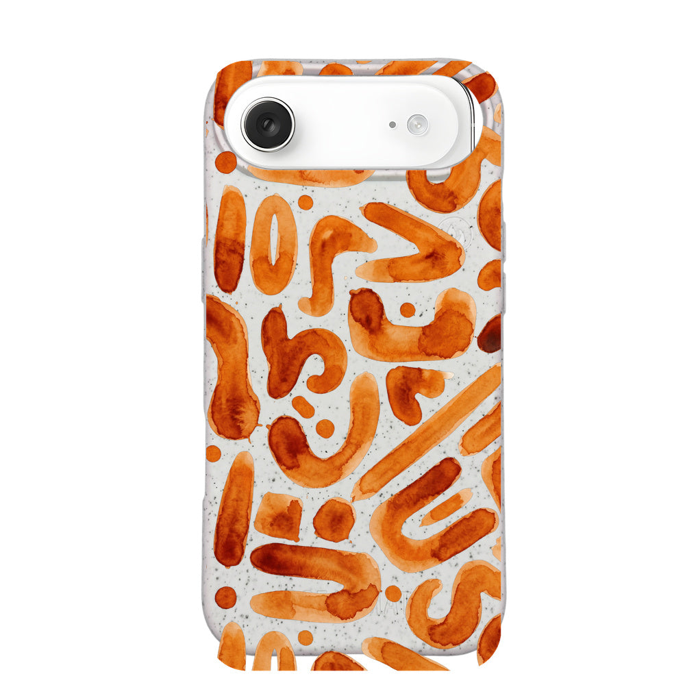 iPhone 17 Air Hülle - orange - "buchstabensuppe" - nachhaltig