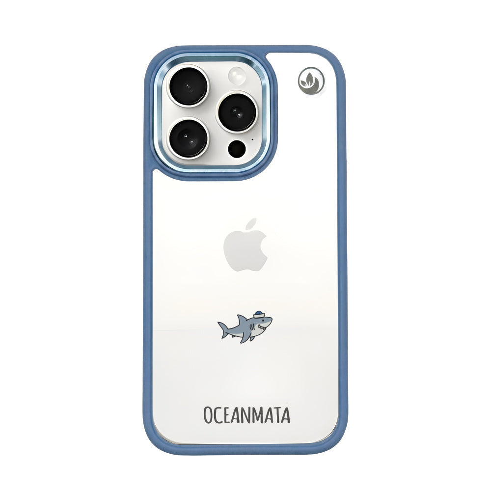 iPhone 15 pro max Hülle - Hai blau - "Captain Shark" - nachhaltig