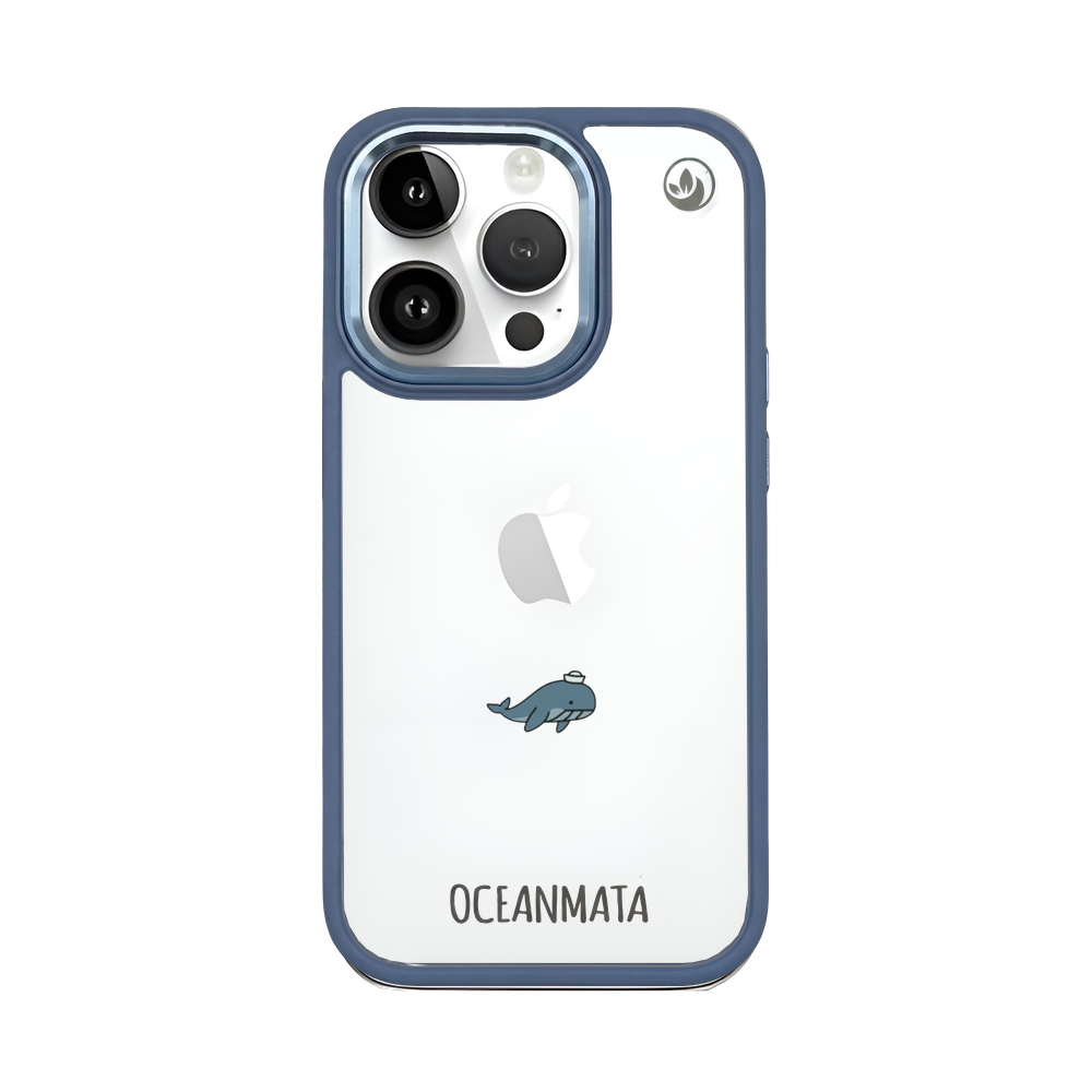 iPhone 14 pro Hülle - Wal blau - "Captain Whale" - nachhaltig