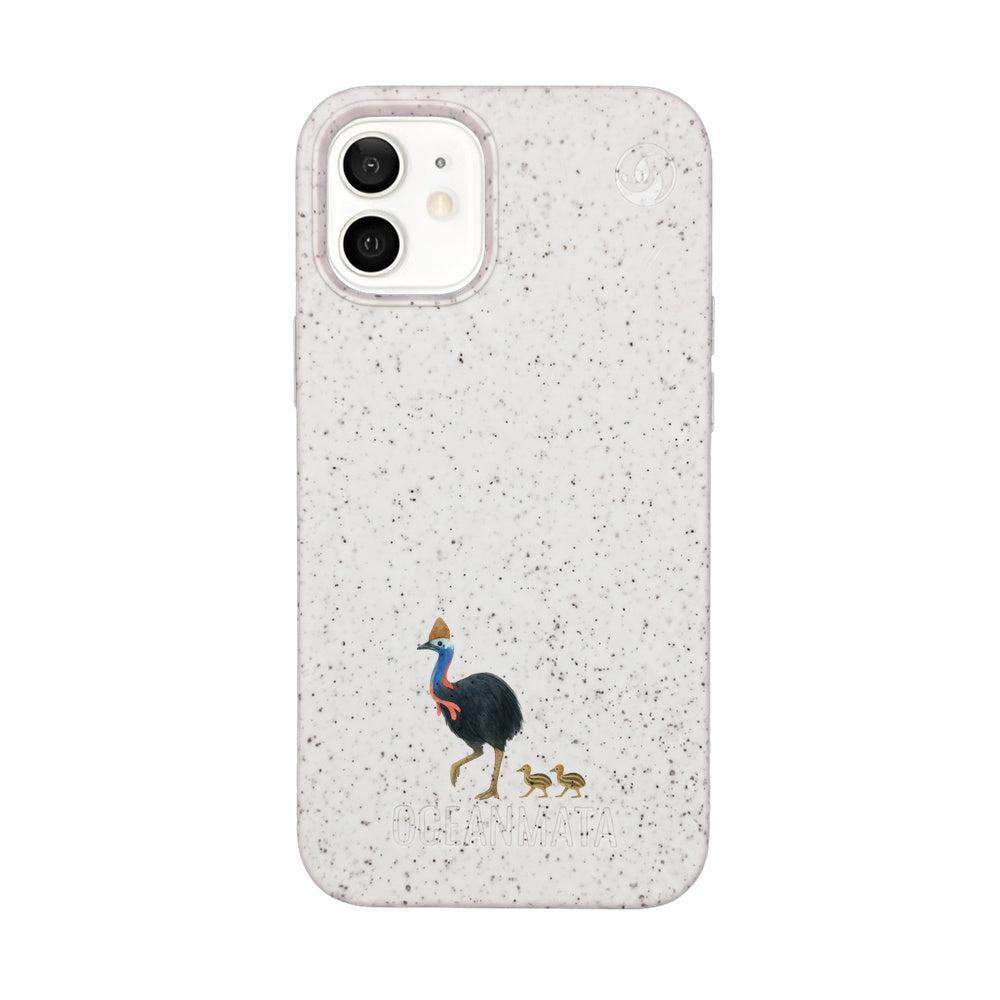 Biologisch abbaubare Handyhülle iPhone 12 mini Cassowarystroll — kompostierbar — Vorderseite
