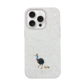 Biologisch abbaubare Handyhülle iPhone 16 pro max Cassowarystroll — kompostierbar — Vorderseite