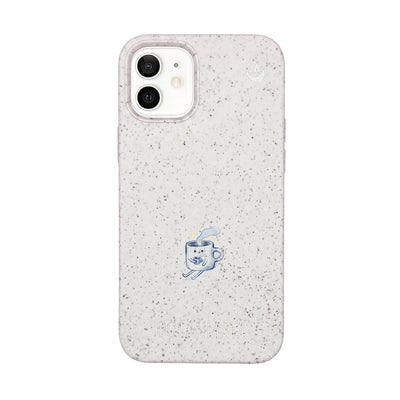 iPhone 12 mini Case - white - "coffeelove" - sustainable