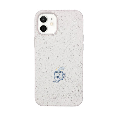 iPhone 12 mini Case - white - "coffeelove" - sustainable