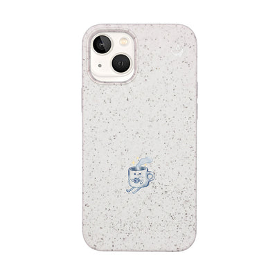 iPhone 13 mini Case - white - "coffeelove" - sustainable