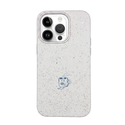 iPhone 14 Pro Case - white - "coffeelove" - sustainable